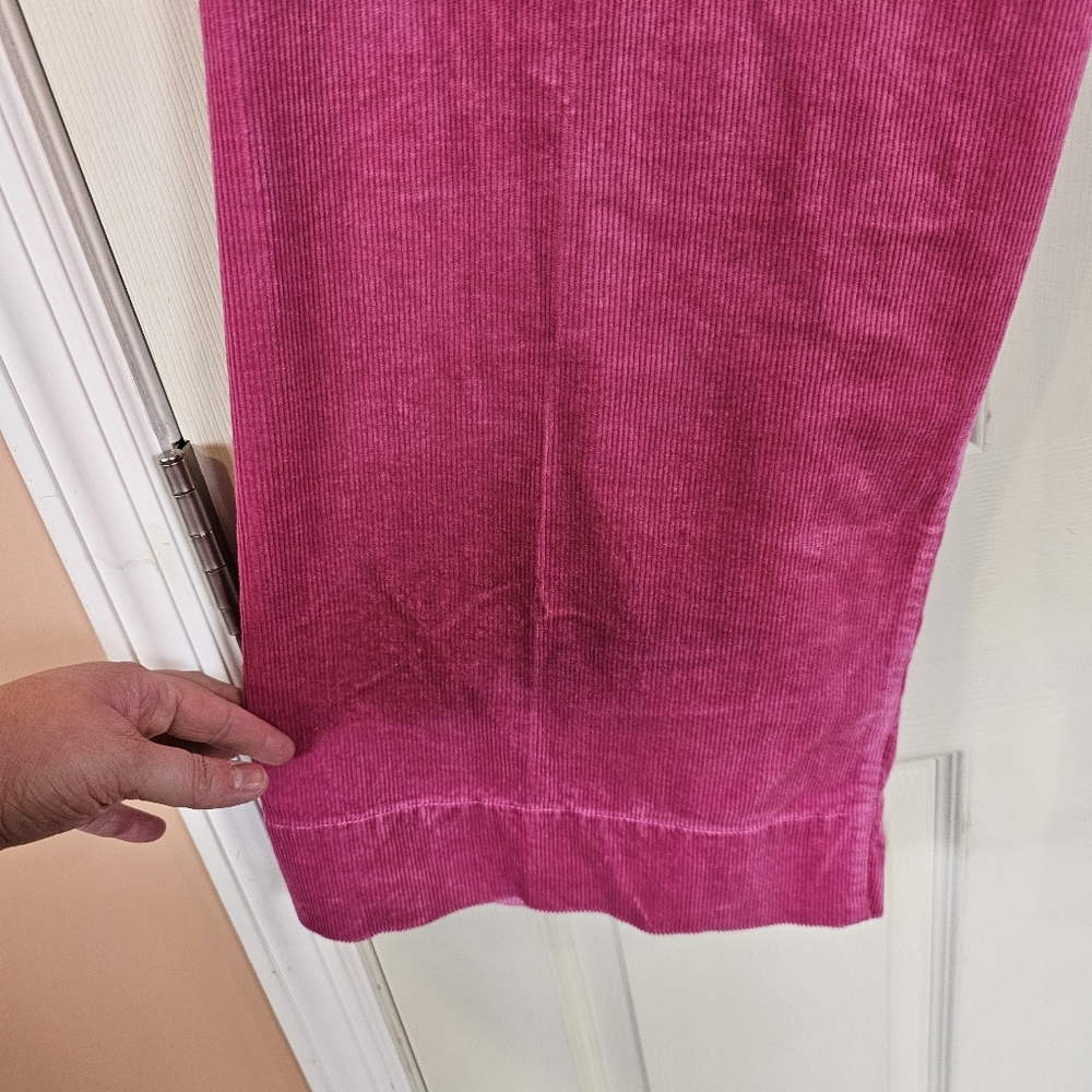 Maeve Anthropologie Colette Cropped Wide-Leg Corduroy Pants Barbiecore - Picture 8 of 8